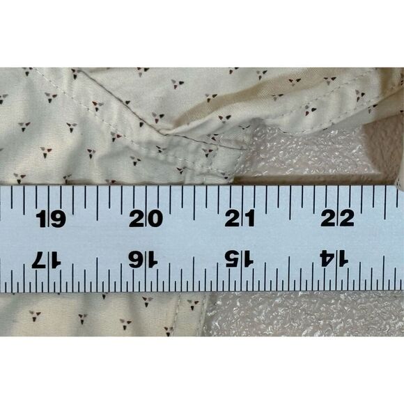 Prana Shirt Slim Fit Ivory Dot Button Down Long Sleeve Women's Shirt Small - Picture 9 of 9